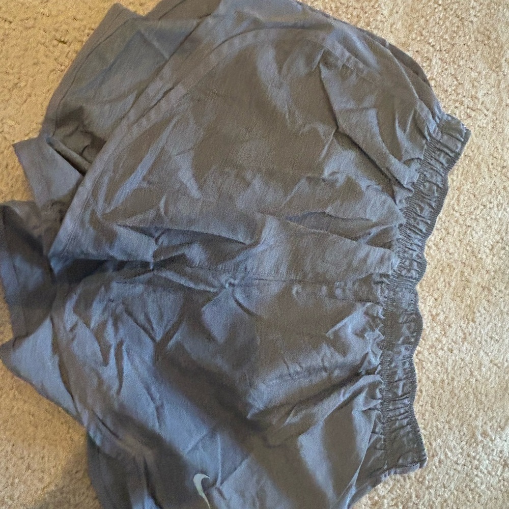 Gray Elastic Waist Shorts